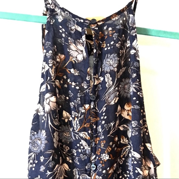 NWT AE Floral High-Neck Flowy Top - Picture 4 of 8